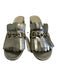 Michele Lopriore Shoe Size 38 Gray & Silver Leather & Suede Round Toe Sandals Gray & Silver / 38