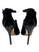 Brian Atwood Shoe Size 7.5 Black Velvet & Leather Peep Toe Ankle Strap Booties Black / 7.5