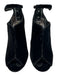 Brian Atwood Shoe Size 7.5 Black Velvet & Leather Peep Toe Ankle Strap Booties Black / 7.5