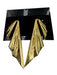 Alexis Bittar Gold Metal Post Back Fan Earrings Gold