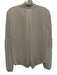 Elie Tahari Size S Creme Polyester Button Up Long Sleeve Frayed Edge Top Creme / S