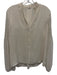 Elie Tahari Size S Creme Polyester Button Up Long Sleeve Frayed Edge Top Creme / S
