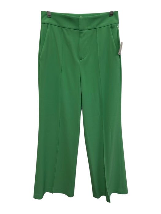 Alice & Olivia Size 2 Neon Green Polyester Trouser Wide Leg Pleat Pants Neon Green / 2