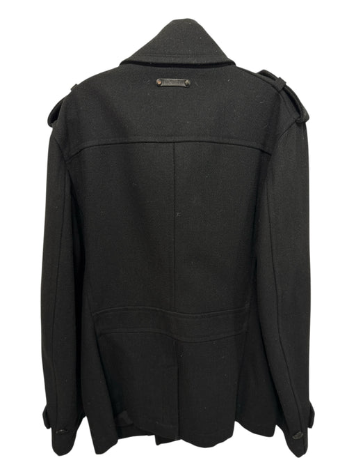 Diesel AS IS Size XL Black Wool Blend Solid Double Breasted Men's Jacket Black / XL