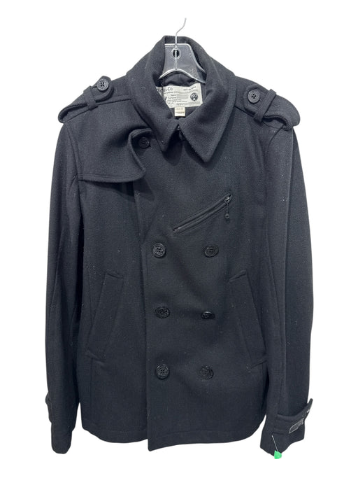 Diesel AS IS Size XL Black Wool Blend Solid Double Breasted Men's Jacket Black / XL