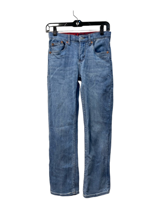 Levis Size 26 Blue Cotton Blend Denim Straight Leg Inner Logo Detail Jeans Blue / 26