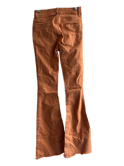 I&M Size 0 Orange Cotton High Rise 5 Pocket distressed Flare Jeans Orange / 0