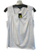 Lauren Ralph Lauren Size S/P White Cotton Sleeveless V Neck Tassel Detail Top White / S/P