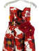 Wayne Clark Size 4 Red, Yellow, White Polyester Strapless Floral Print Gown Red, Yellow, White / 4