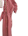 Fame and Partners Size 4 Red & White Polyester One Sleeve Stripe Mini Dress Red & White / 4