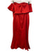 Liv Foster Size 2 Red Polyester Strapless Ruffle Popover Knee length Dress Red / 2