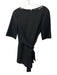 Alice + Olivia Classics Size 4 Black & Gray Polyester & Viscose Pinstripe Romper Black & Gray / 4