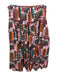 By Anthropologie Size 18 Purple & Multi Cotton Brushstroke Print Wrap Skirt Set Purple & Multi / 18