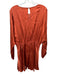 Caballero Size M Orange Viscose Blend Satin Long Balloon Sleeve Dress Orange / M