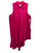 Maeve Size 1X Fuchsia Cotton Sleeveless Collared Button Front Asymmetrical Dress Fuchsia / 1X