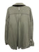 Free People Size L Army Green Cotton Blend Boucle Button Front Collared Jacket Army Green / L