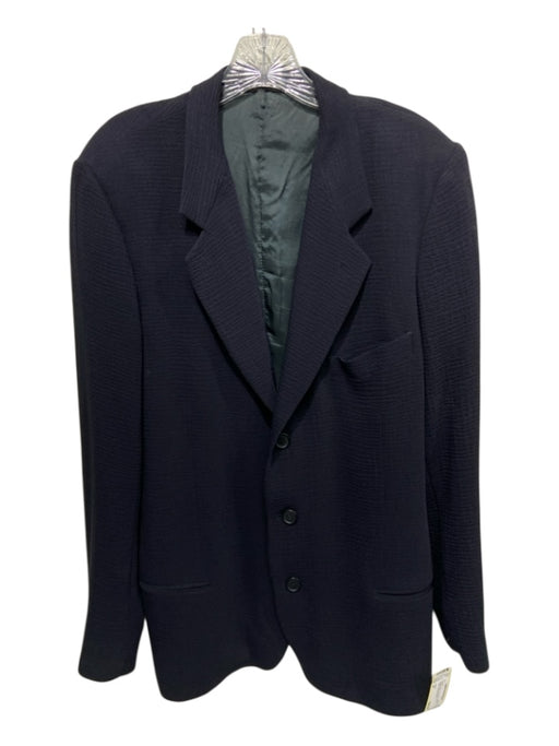 Armani Vintage Black Wool Blend Solid 3 button Men's Blazer 42