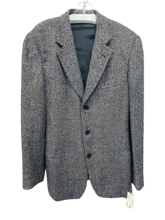 Ermenegildo Zegna Blue & Multi Wool 3 button Men's Blazer Blue & Multi / 52