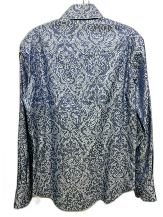 Robert Graham Size S Blue Cotton Abstract Button up Men's Long Sleeve Shirt Blue / S