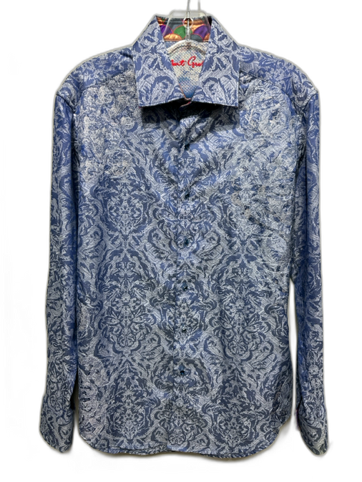 Robert Graham Size S Blue Cotton Abstract Button up Men's Long Sleeve Shirt Blue / S
