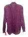 Etro Size 39 Purple Linen Paisley Button up Men's Long Sleeve Shirt Purple / 39