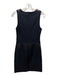 Theory Size 2 Black Polyester Blend Leather Fabric Block Sleeveless Dress Black / 2