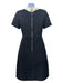 Gucci Size Est Size XS/S Black Wool Blend Bow Short Sleeve Back Zip Dress Black / Est Size XS/S