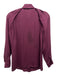 Gucci Size 38 Burgundy Silk Button Down Sheer Long Sleeve Top Burgundy / 38