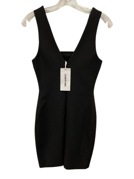 Elizabeth & James Size 0 Black Polyester Blend Sleeveless Cut Out Mini Dress Black / 0