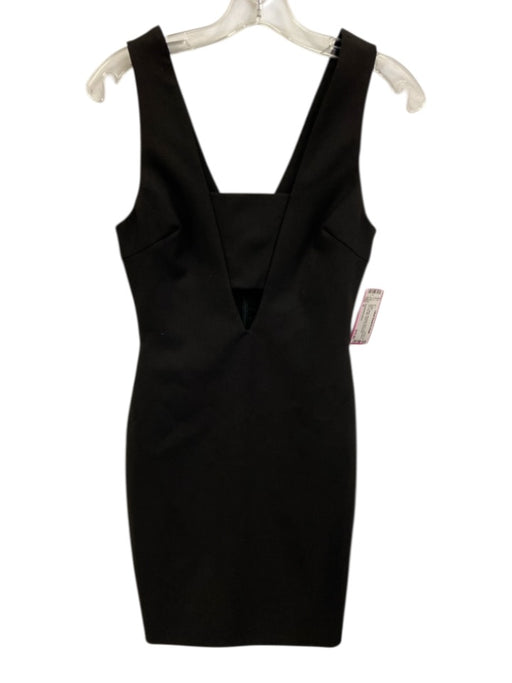Elizabeth & James Size 0 Black Polyester Blend Sleeveless Cut Out Mini Dress Black / 0
