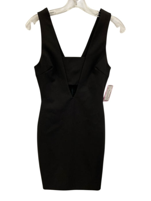 Elizabeth & James Size 0 Black Polyester Blend Sleeveless Cut Out Mini Dress Black / 0