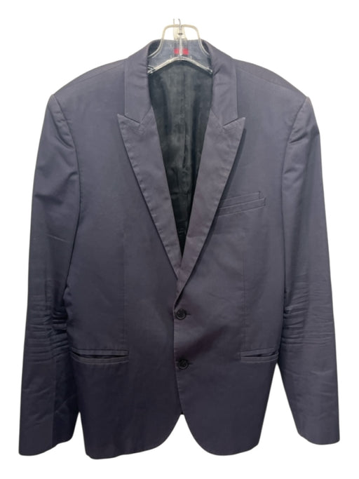 Hugo Boss Navy Blue Cotton Solid 2 Button Men's Blazer Navy Blue / 42
