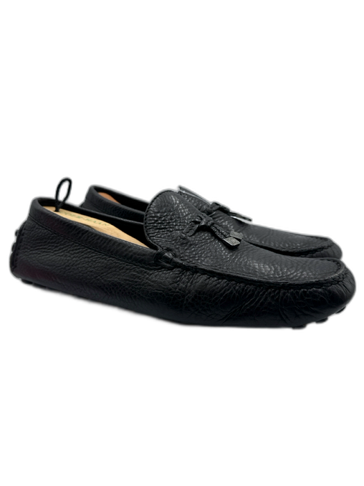 Louis Vuitton Shoe Size 10 Black Leather Pebbled Driver Men's Shoes Black / 10