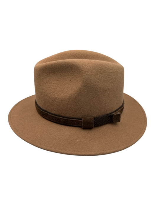 No Brand Brown Wool Solid Fedora Men's Hat Brown