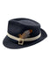Goorin Bros Navy Blue & White Wool Solid Fedora Men's Hat Navy Blue & White