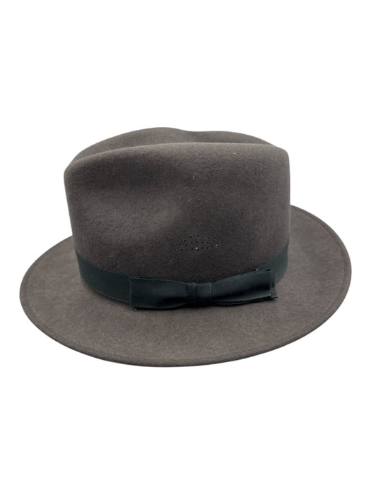 Dorfman pacific Gray Wool Solid Fedora Men's Hat Gray