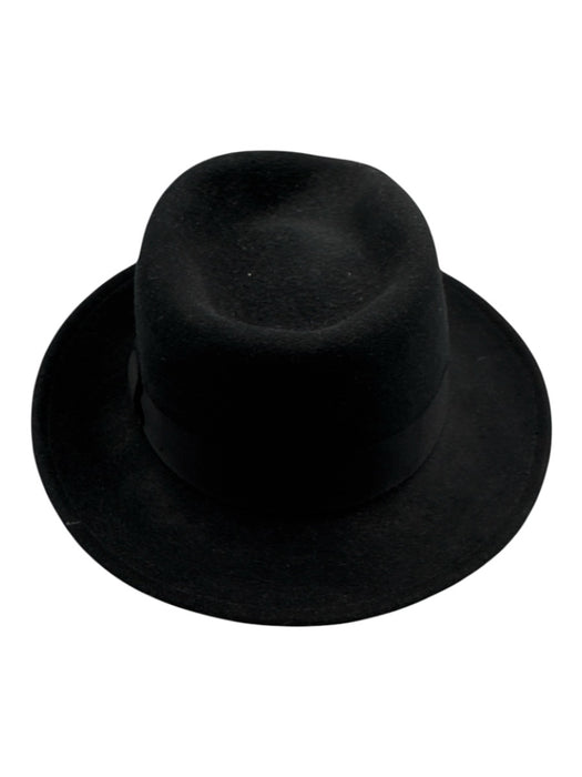 Ugo Mozie x Bailey Black Wool Solid Fedora Men's Hat Black