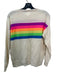 Sundry Size 1 Cream & Multi Wool Blend Long Sleeve Rainbow Scalloped Sweater Cream & Multi / 1