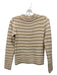 Minkpink Size Small White, Pink, Beige Acrylic Long Sleeve Striped Knit Sweater White, Pink, Beige / Small