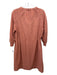 See By Chloe Size XS/36 Burnt Orange Cotton 1/2 Sleeve Eyelet Neck Tie Dress Burnt Orange / XS/36