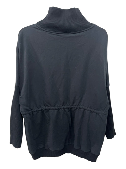 Varley Size XS Black Cotton Long Sleeve Turtle Neck Tie Waist Sweater Black / XS