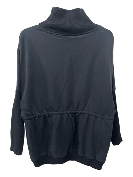 Varley Size XS Black Cotton Long Sleeve Turtle Neck Tie Waist Sweater Black / XS
