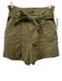 Rag & Bone Size 24 Olive Green Cotton Zip Fly High Rise Patch Pocket Sash Shorts Olive Green / 24