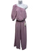 Stateside Size S/XS Lavender Purple Linen & Rayon One Short Sleeve Pant Set Lavender Purple / S/XS
