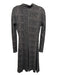 Max Mara Size 38 Black Wool & Poliamide All Over Print Dress Black / 38