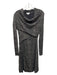 Max Mara Size 38 Black Wool & Poliamide All Over Print Dress Black / 38