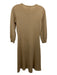 Ralph Lauren Black Size M Camel Tan Cashmere Knit 3/4 Sleeve Crew Neck Dress Camel Tan / M