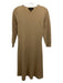 Ralph Lauren Black Size M Camel Tan Cashmere Knit 3/4 Sleeve Crew Neck Dress Camel Tan / M