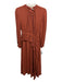 Ulla Johnson Size XS Terra Cotta Orange Viscose & Polyester Long Sleeve Dress Terra Cotta Orange / XS