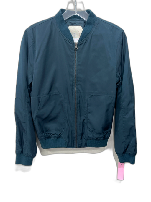 Hei Hei Size XS Teal Polyester Pockets Zip Front Bomber Jacket Teal / XS